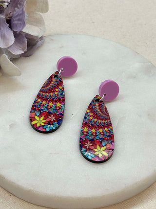 Bright spiral earrings