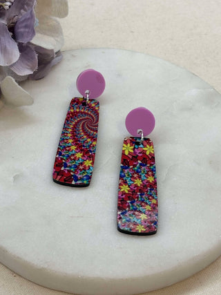 Bright spiral earrings
