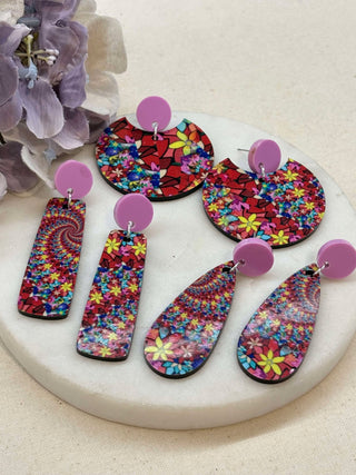 Bright spiral earrings
