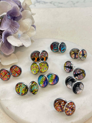 I see the Trees stud earrings