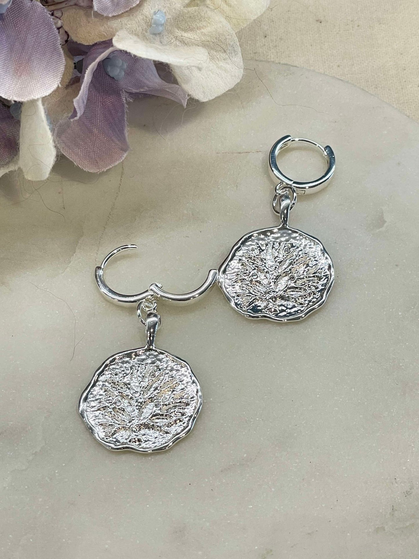 Tree of life earring, silver