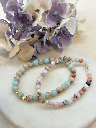 Natural stone elastic bracelet