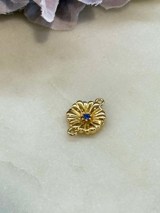Connector charm necklace - gold (for flower charms)