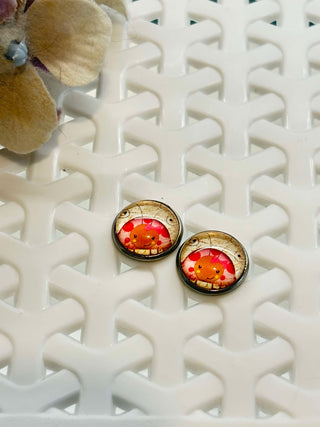 Love Lady Beetle cabochon stud - lots of styles