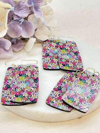 Flower power drop earrings
