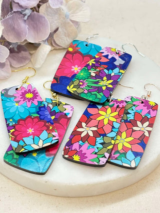 Field of flowers drop earrings