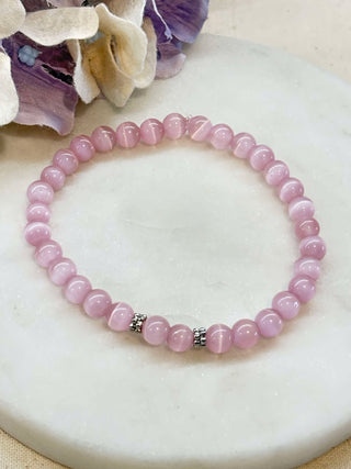Moonstone beaded bracelets - silver