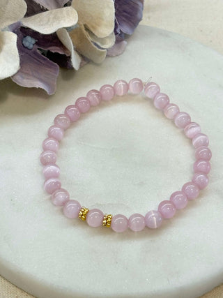 Moonstone beaded bracelets - gold