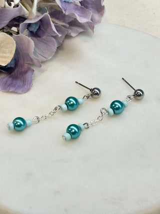 Chain of colour - stud earrings.