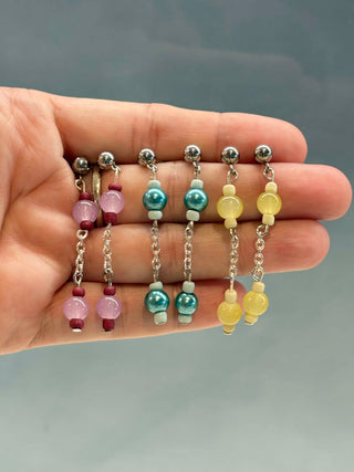 Chain of colour - stud earrings.