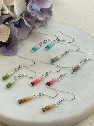 Three bead hook earrings