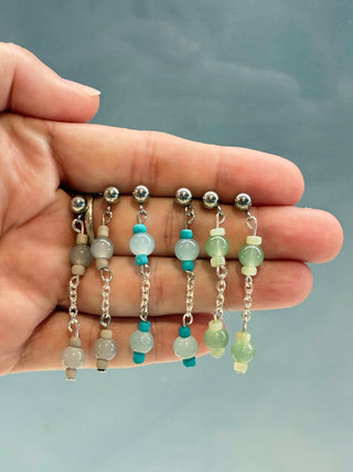 Chain of colour - stud earrings.