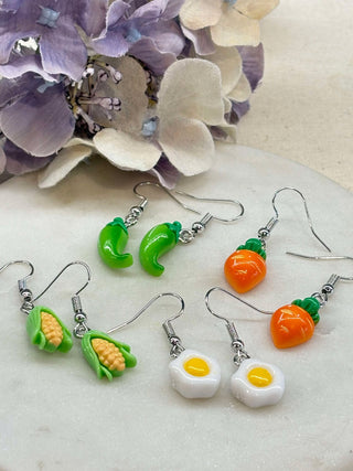 Mini food earrings