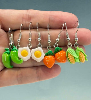Mini food earrings