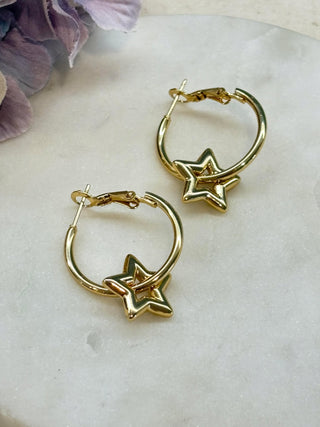Hanging by a star earrings - Tarnish Proof Jewellery