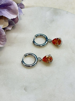 Teardrop earrings (champagne) - Tarnish Proof Jewellery