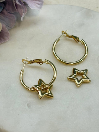 Hanging by a star earrings - Tarnish Proof Jewellery