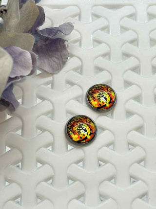 Life at its best cabochon stud - lifestyle