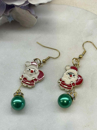Santa with Bauble Christmas earrings