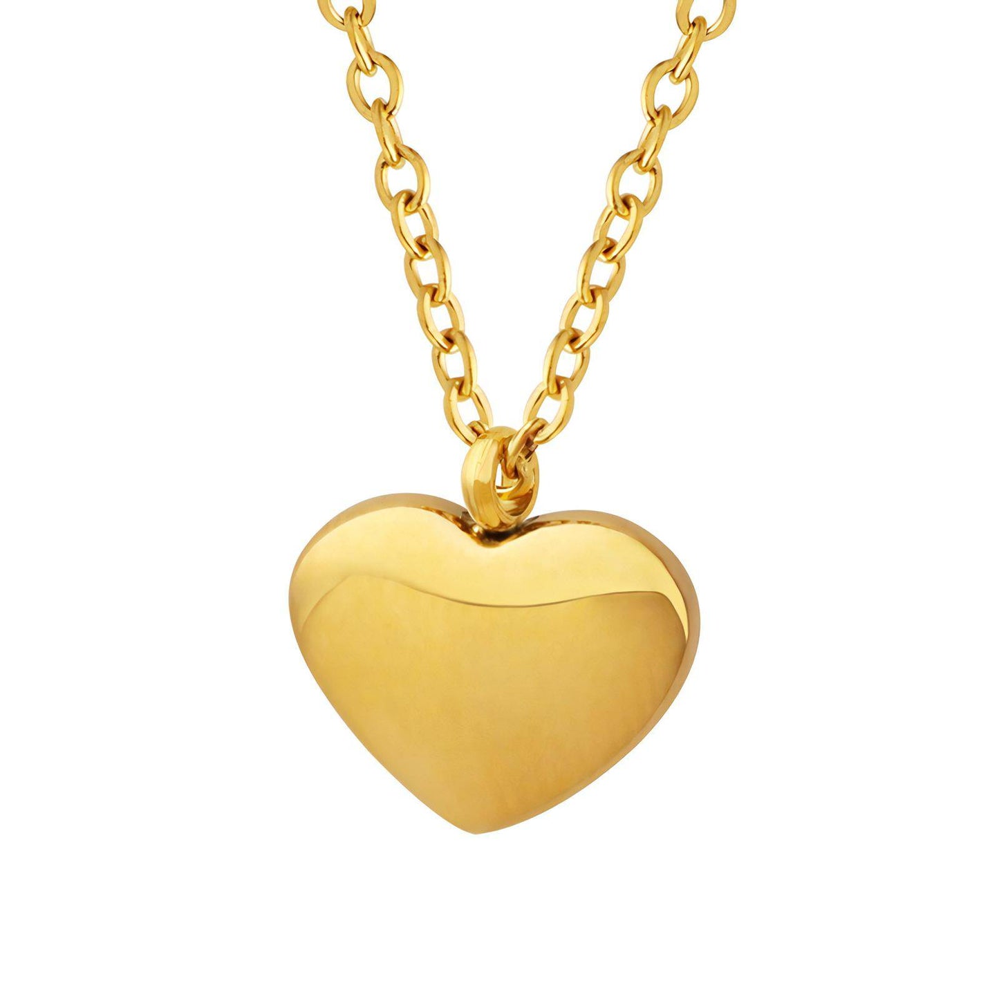 Solid heart gold necklace