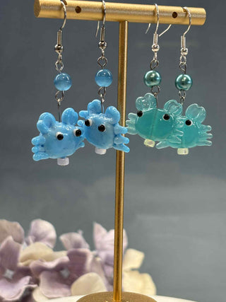Cute glass crab earrings