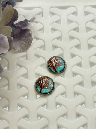 Life at its best cabochon stud - lifestyle