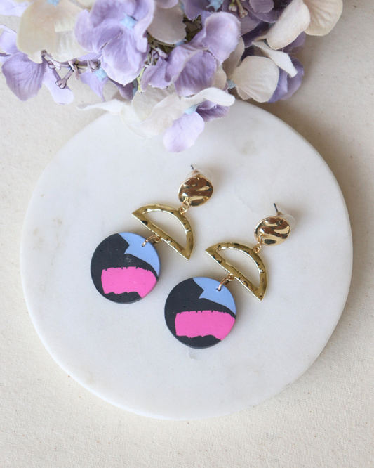 Summer Earrings - Dark & Pink