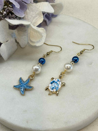 Under the Sea drop earrings - blue