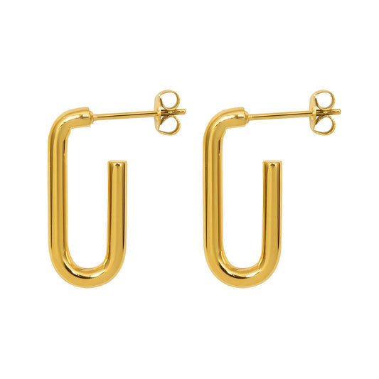 Head to the rectangle stud earrings