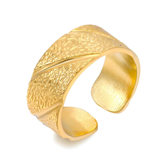 Diagonal gold ring - size 7 – Tarnish Proof Jewellery