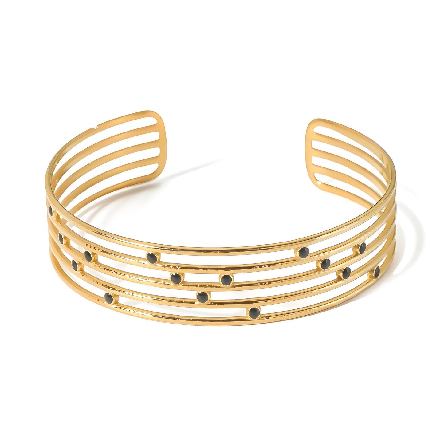 Read the dots gold bangle