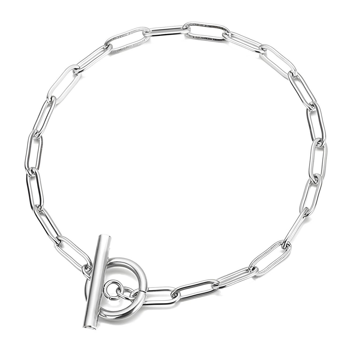 Link through me open chain bracelet - silver