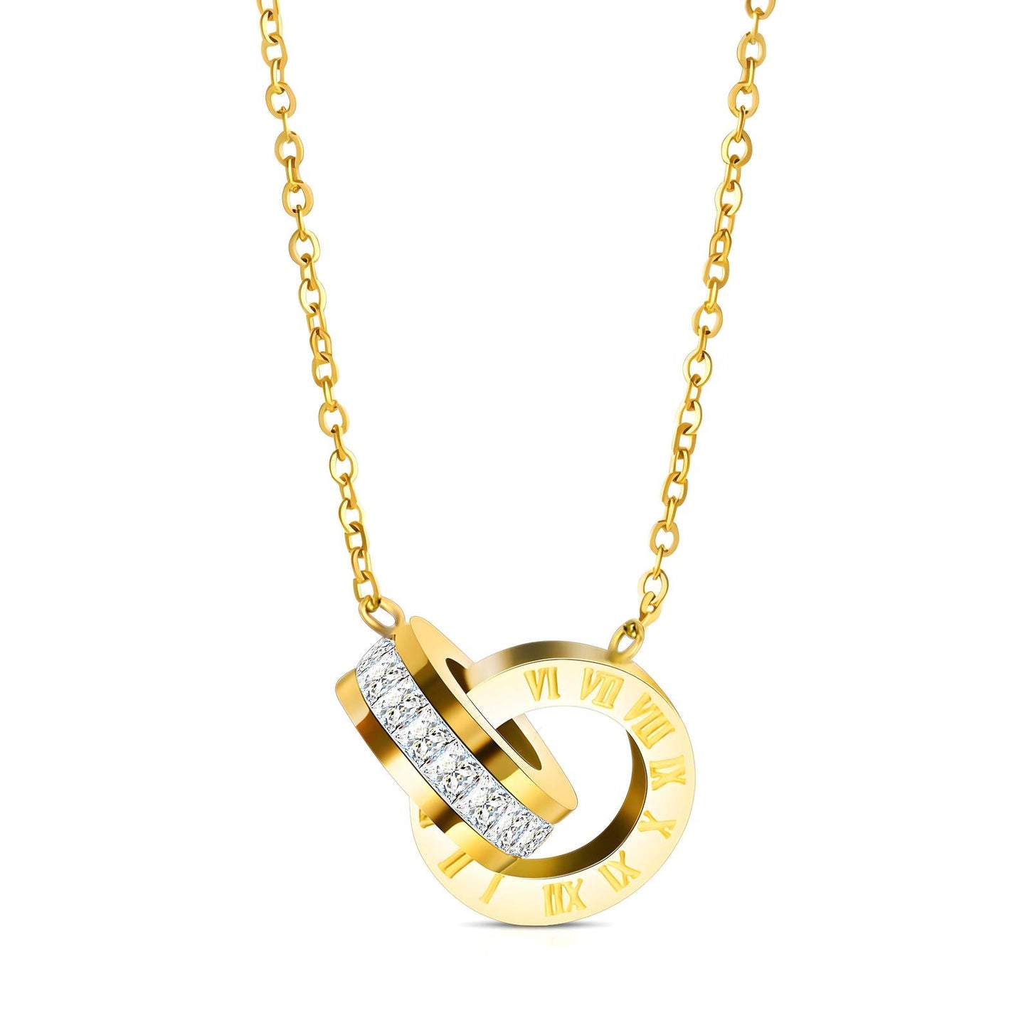 Rings on time gold necklace – Tarnish Proof Jewellery