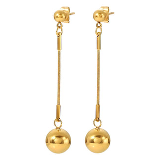 Chain and ball earrings – Tarnish Proof Jewellery