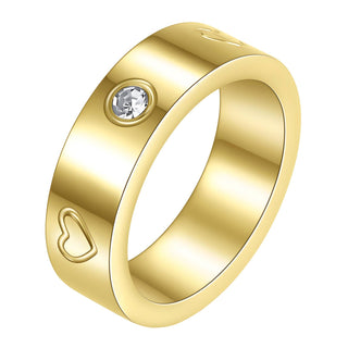 Love my heart gold ring