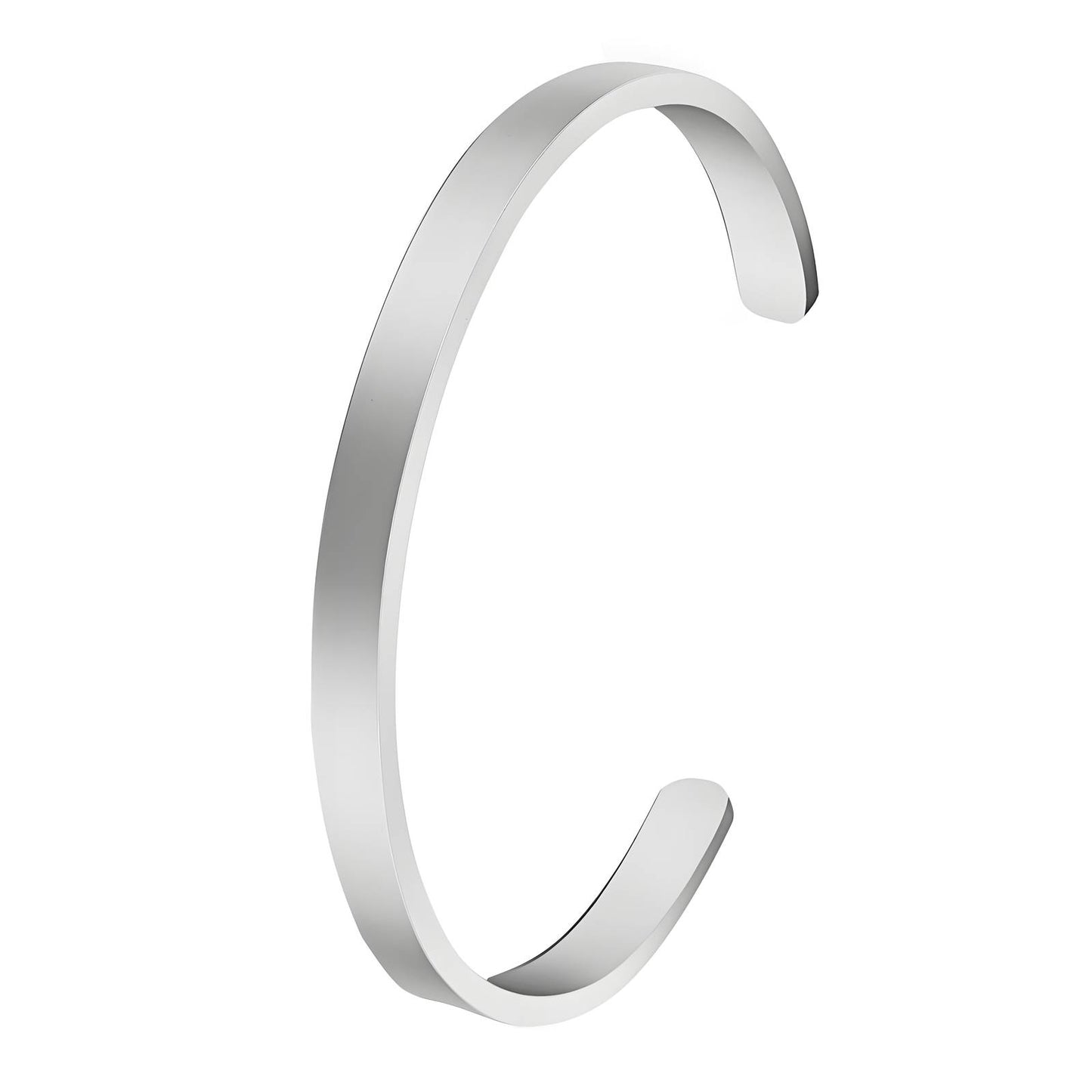 Solid silver bangle