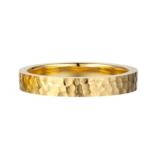 Dented look solid gold ring - size 8 – Tarnish Proof Jewellery