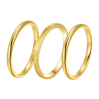 Three is better than one gold rings - size 7 – Tarnish Proof Jewellery