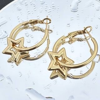 Hanging by a star earrings - Tarnish Proof Jewellery