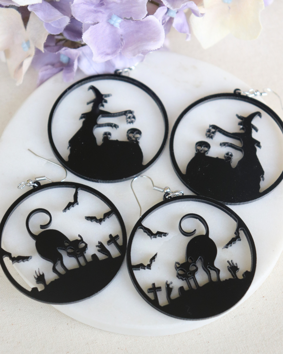 Black Cat Earrings