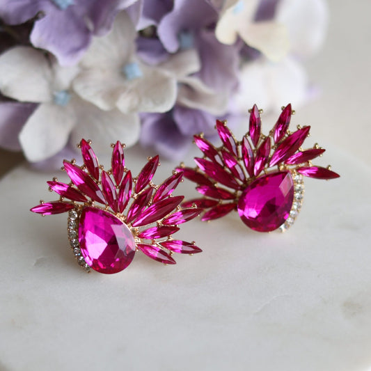 Allura Earrings - Pink
