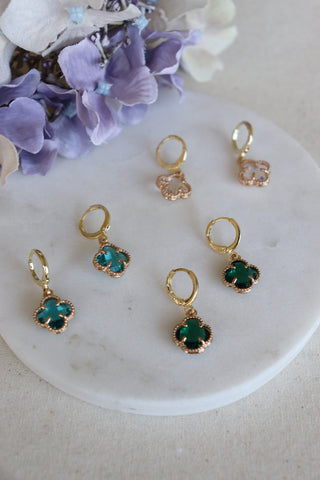Lialah Earrings - Moss Green