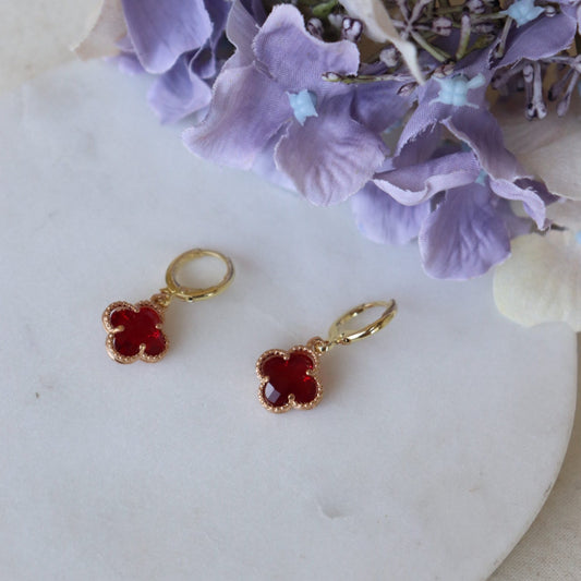 Lialah Earrings - Ruby Red