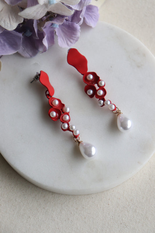 Varini Earrings - Red