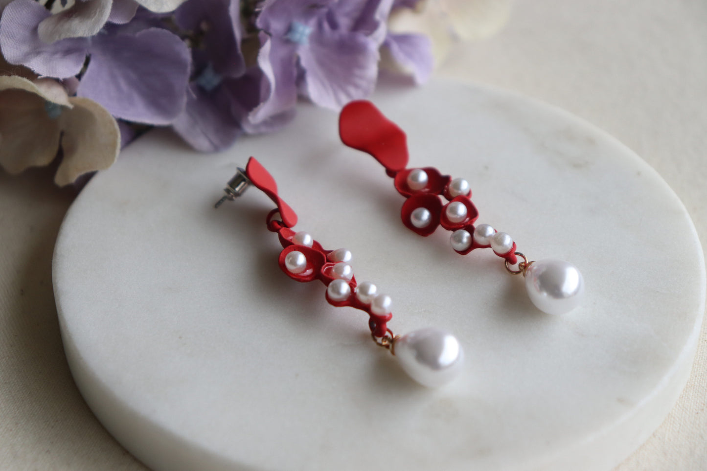 Varini Earrings - Red