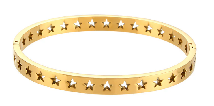 Stars on your arm bangle - gold – Tarnish Proof Jewellery