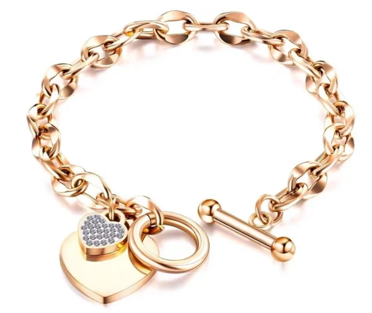 Love the heart lock bracelet - rose gold – Tarnish Proof Jewellery