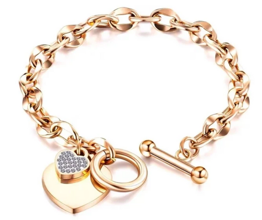 Love the heart lock bracelet - rose gold – Tarnish Proof Jewellery