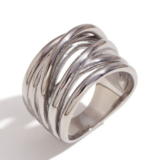 Woven silver ring - size 8 – Tarnish Proof Jewellery
