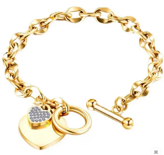 Love the heart lock bracelet - gold – Tarnish Proof Jewellery